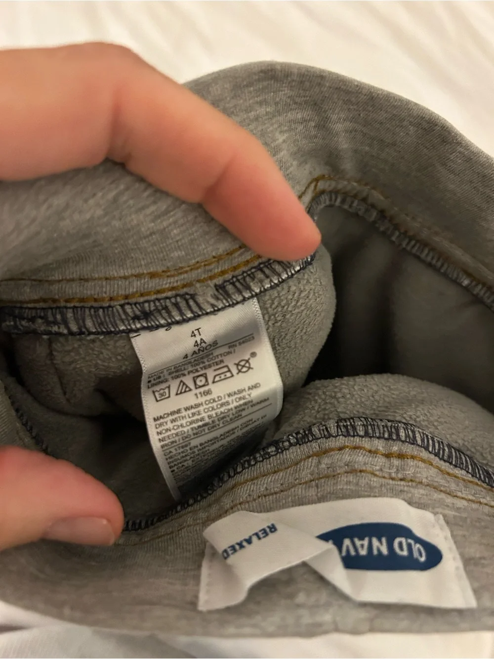 Old Navy Kids Denim Fleece lined Jean with Grey Elastic Waist